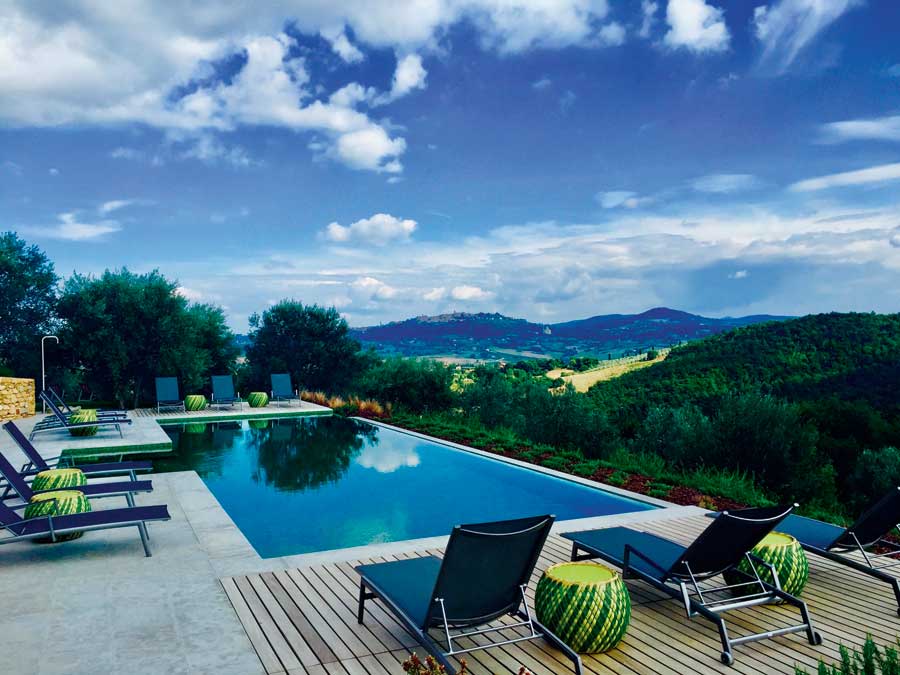 The pool at Villa Reniella, a resort that Debbie Travis designed.