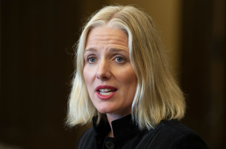 Environment and Climate Change Minister Catherine McKenna speaks in the Foyer of the House of Commons in Ottawa.