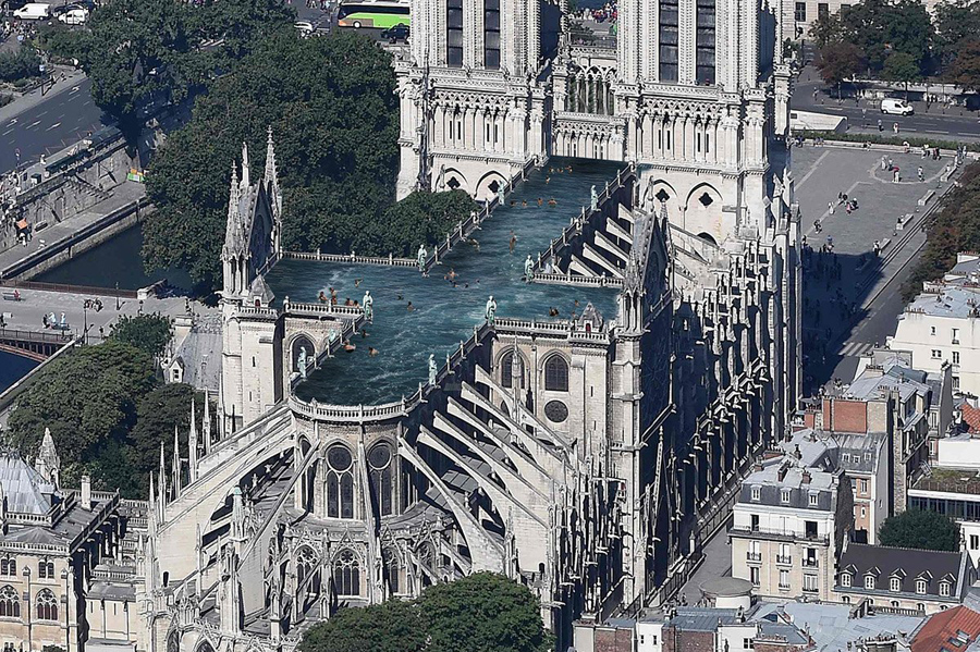 Notre-Dame Cathedral Rooftop Swimming Pool