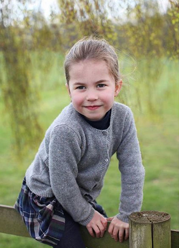 Princess Charlotte on her 4th birthday.