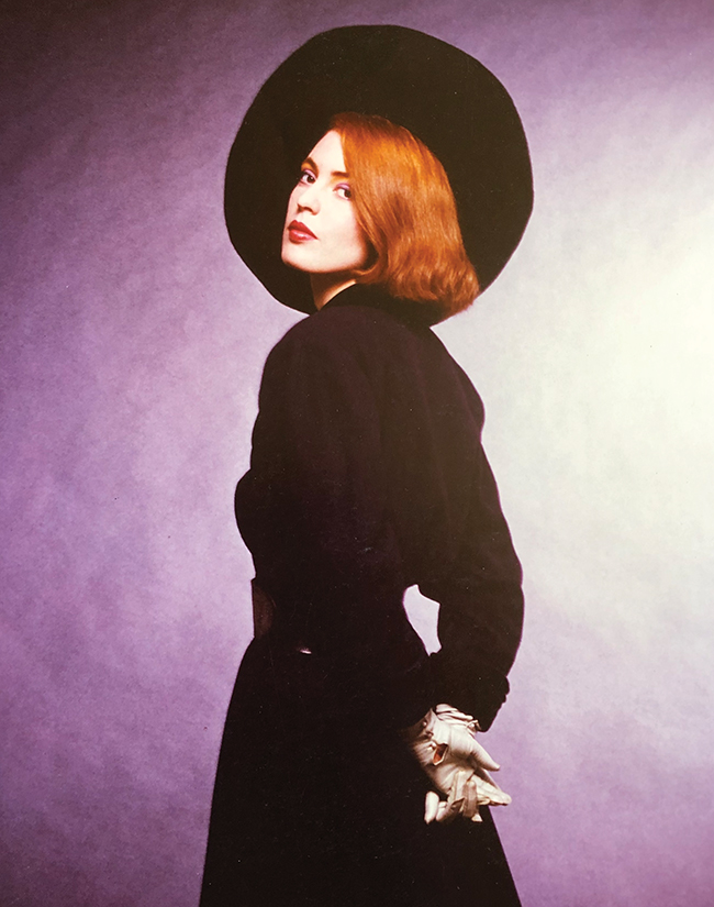 A photo of Mary Symons from a modelling shoot in Paris in the 1980s.
