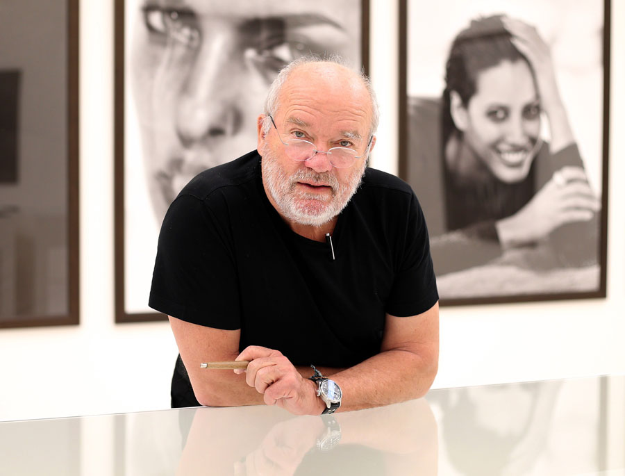 Photographer Peter Lindberg during his exhibition 'From Fashion to Reality' at Kunsthalle der Hypo-Kulturstiftung on April 11, 2017 in Munich, Germany.