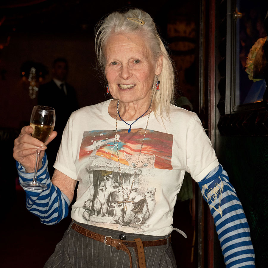 Vivienne Westwood at the Atelier Swarovski dinner in London.