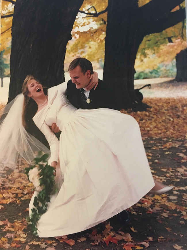 A photo from the author's first marriage in 1991.