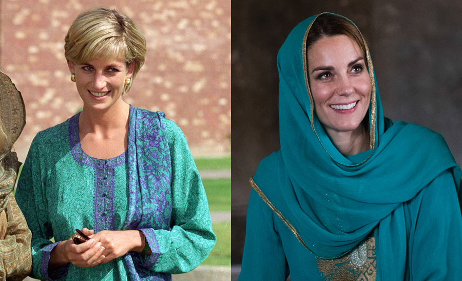 Diana Princess of Wales and Catherine Duchess of Cambridge
