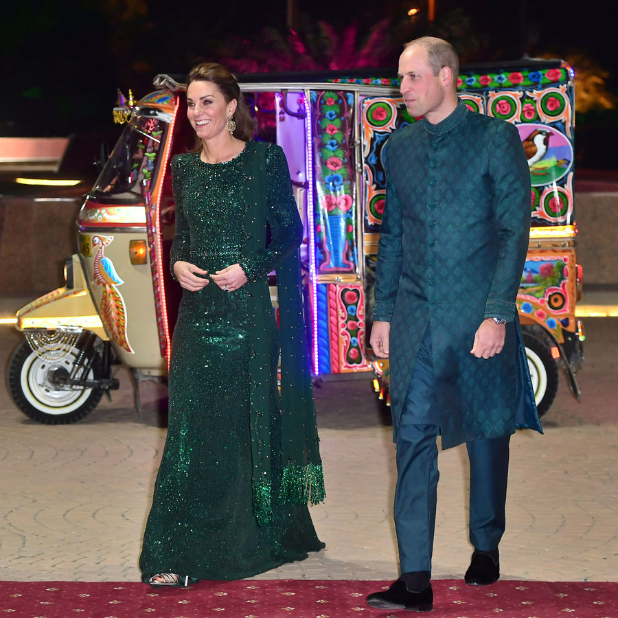 Prince William, Duke of Cambridge and Catherine, Duchess of Cambridge attend a reception hosted by the British High Commissioner to Pakistan in Islamabad.