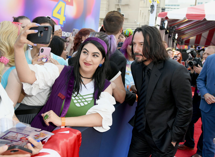Keanu Reeves attends the premiere of Disney and Pixar's