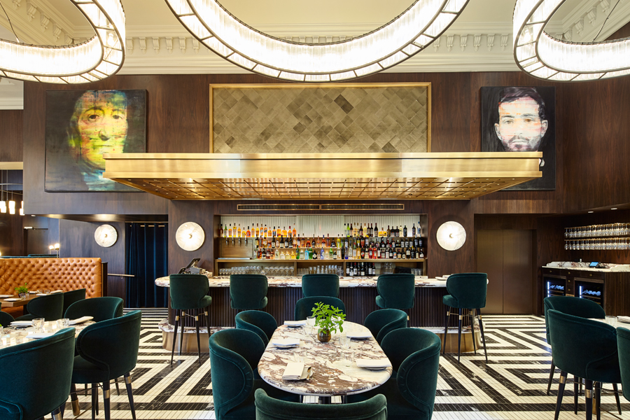 The St. James bar at Wild Honey of the Sofitel London.