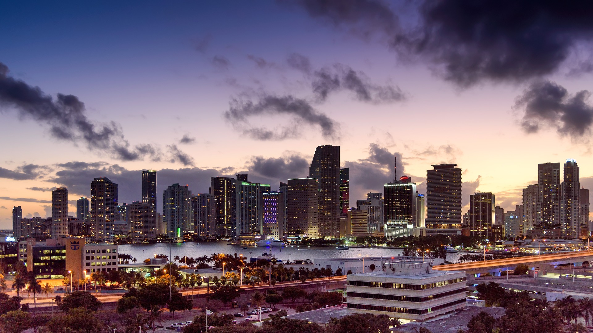 Miami Florida skyline.