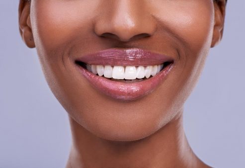 Photo of a model smiling
