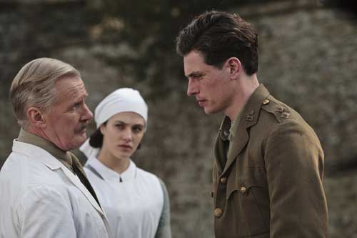 Downton Abbey S2E2: Dr. Clarkson (David Robb), Lady Sybil (Jessica Brown Findlay) and Lt. Edward Courtenay (Lachlan Nieboer) Downton Abbey S2E2: Dr. Clarkson (David Robb), Lady Sybil (Jessica Brown Findlay) and Lt. Edward Courtenay (Lachlan Nieboer)