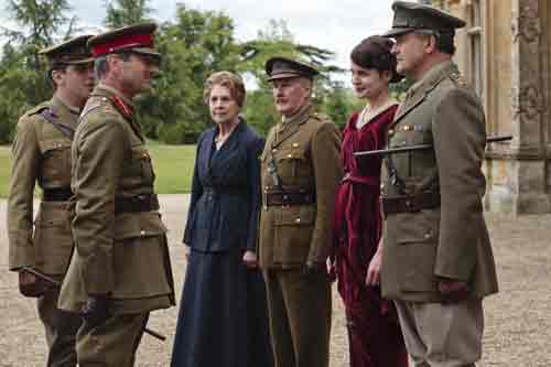 Downton Abbey S2E3: Isobel, Dr. Clarkson, Lord and Lady Grantham greet General Herbert Strutt (Julian Wadham) to Downton Downton Abbey S2E3: Isobel, Dr. Clarkson, Lord and Lady Grantham greet General Herbert Strutt (Julian Wadham) to Downton