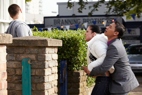 EastEnders Weekender (Oct. 28 - Nov. 1, 2013) Tyler Moon (TONY DISCIPLINE), Whitney Dean (SHONA MCGARTY), Arthur "Fat Boy" Chubb (Ricky Norwood) Photo: Adam Pensotti © BBC 2011 EastEnders Weekender (Oct. 28 - Nov. 1, 2013) Tyler Moon (TONY DISCIPLINE), Whitney Dean (SHONA MCGARTY), Arthur "Fat Boy" Chubb (Ricky Norwood) Photo: Adam Pensotti © BBC 2011