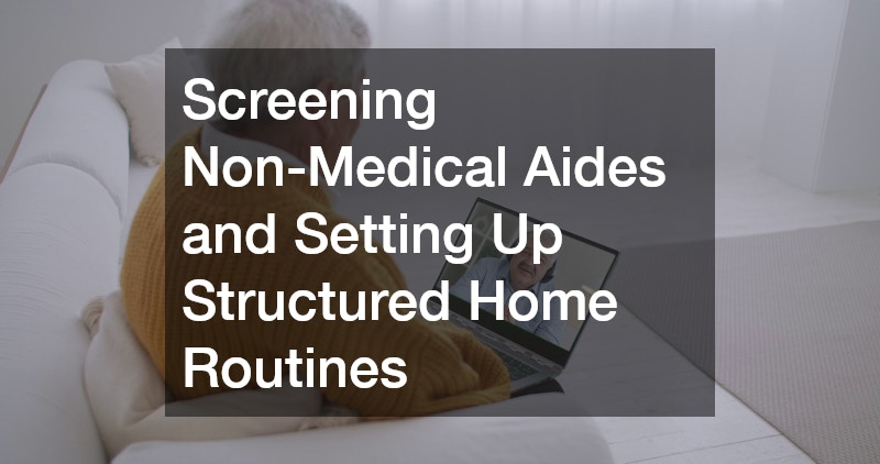 Screening Non-Medical Aides and Setting Up Structured Home Routines