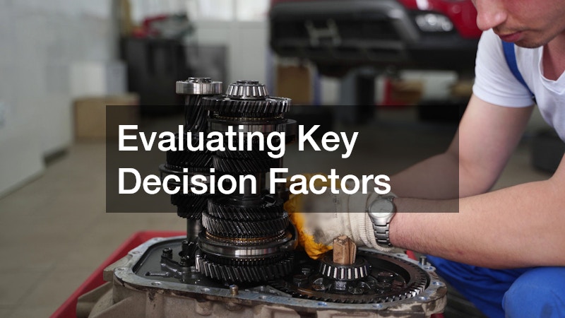 Evaluating Key Decision Factors