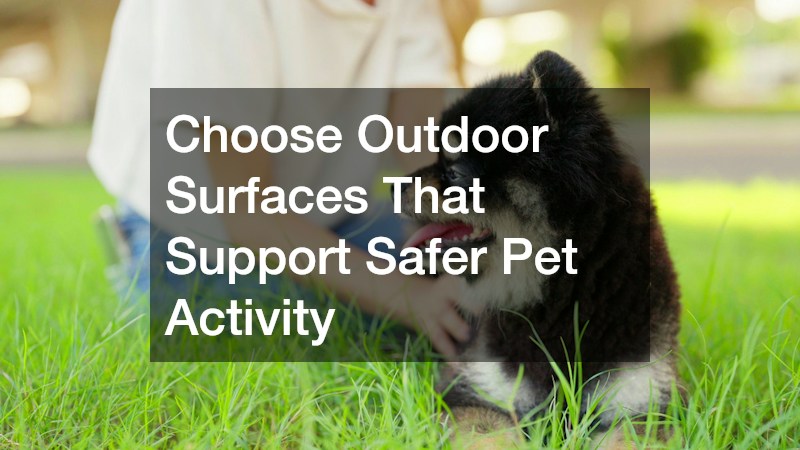Choose Outdoor Surfaces That Support Safer Pet Activity