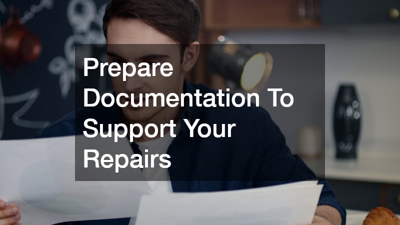 Prepare Documentation To Support Your Repairs
