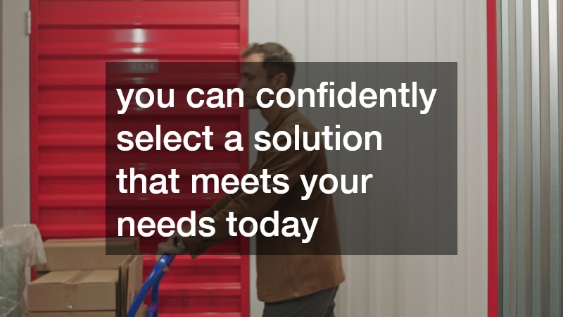you can confidently select a solution that meets your needs today