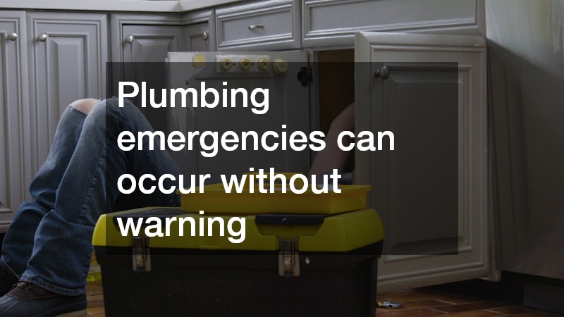 Plumbing emergencies can occur without warning