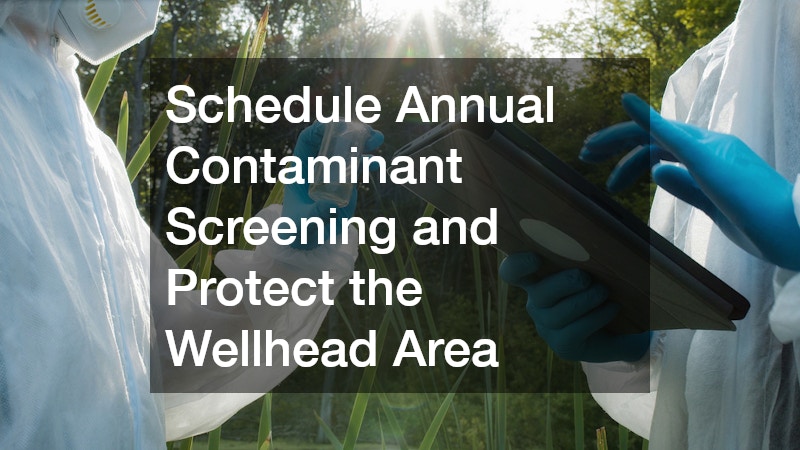 Schedule Annual Contaminant Screening and Protect the Wellhead Area