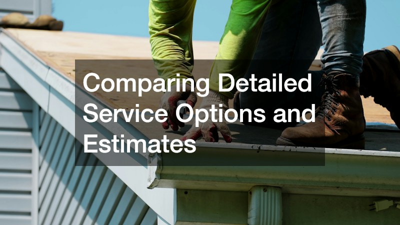 Comparing Detailed Service Options and Estimates