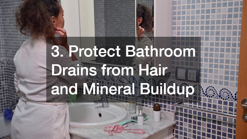 3. Protect Bathroom Drains from Hair and Mineral Buildup