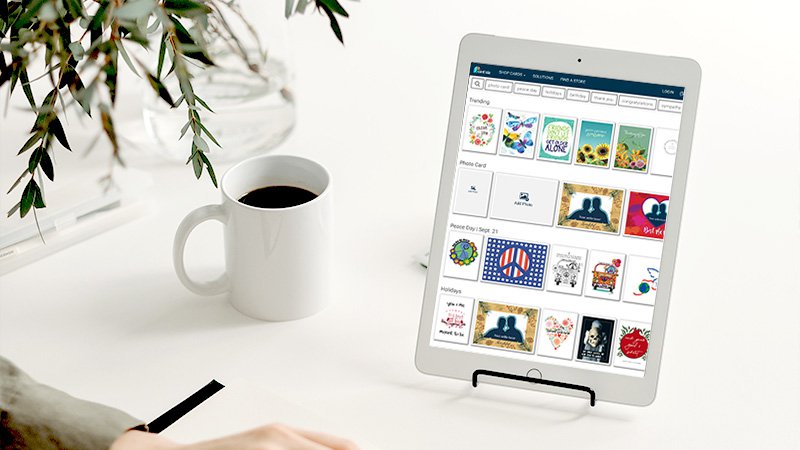 Card Isle iPad with Greeting Card content