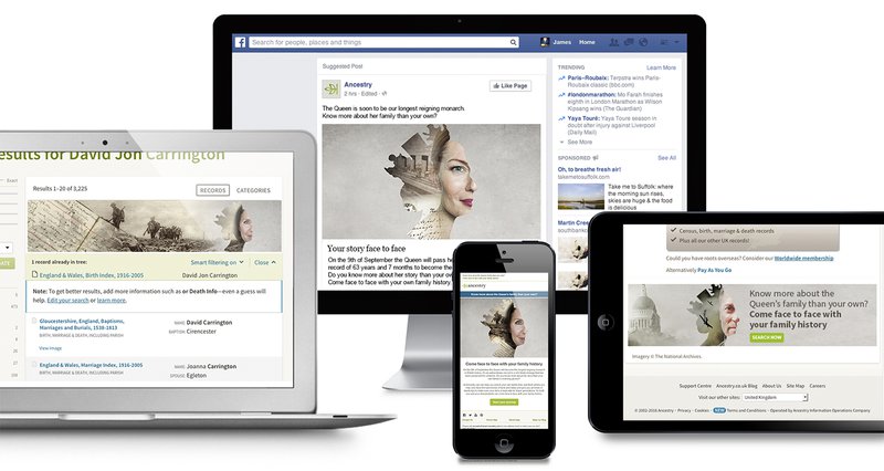 Ancestry Digital Advertising Wide