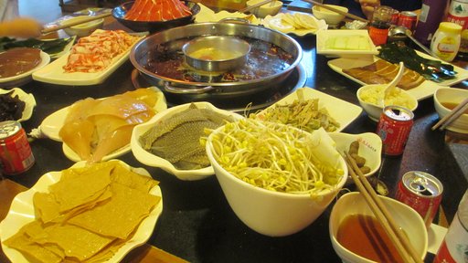 A traditional hot pot dinner.