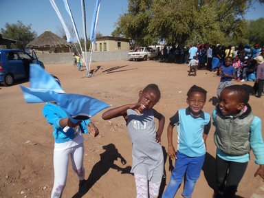 Children in my village excited to be celebrating Botswana's 50th year of independence