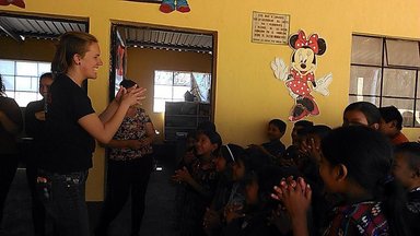 Miss Allyson talking about about personal hygiene.