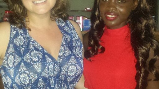 Volunteer Rachel with host sister Khadijah