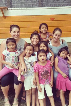 Janet visiting an orphanage