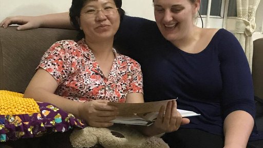 Volunteer Jami and her host mom