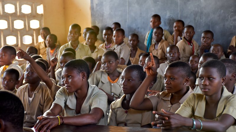 Students, Sinende, PC Benin