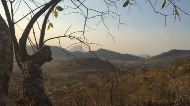 A mountainous landscape view of Malawi in dry season
