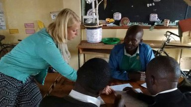 Ashley trains teachers at a workshop