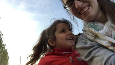 Sierra working with kids