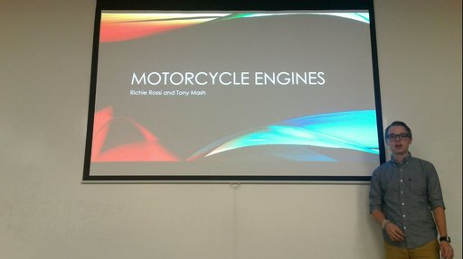 One college student chose how a motorcycle engine works.