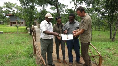Alex and his colleauges at Nkhotakota Wildlife Park