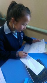 Ashley's students in Mongolia participated in a pen pal exchange with a classroom in the U.S.
