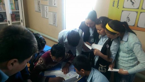 Ashley's students in Mongolia participated in a pen pal exchange with a classroom in the U.S.