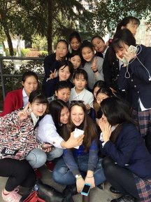 Being the first foreigner teacher ever at their school was a big deal to some of the students.