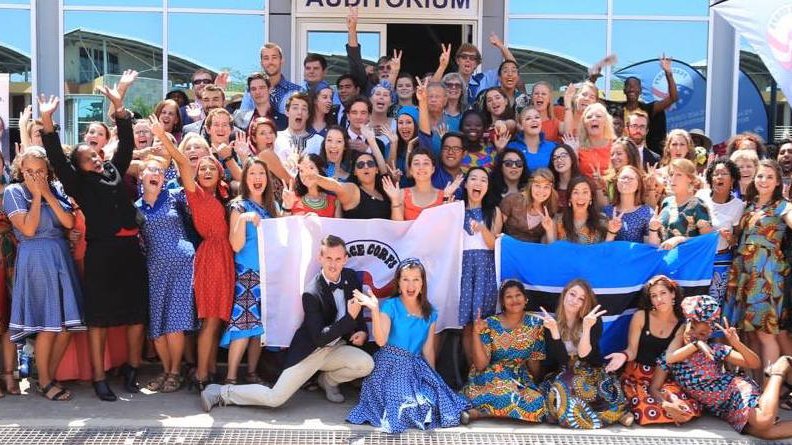 group photo of Botswana volunteer group