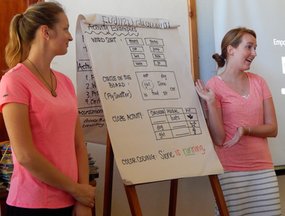 Volunteers share grammar-teaching ideas during In-Service Training