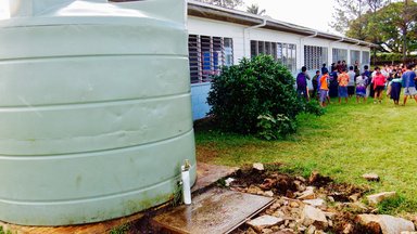 water tank in need of repair