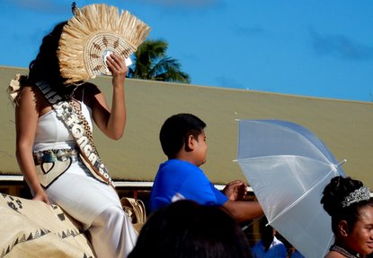 Contestant in the Ms. Tonga pageant (representing the Tongan community in Oakland, CA)