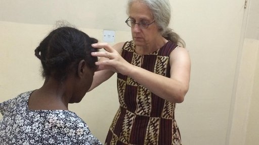 A GHSP Volunteer works in Malawi.