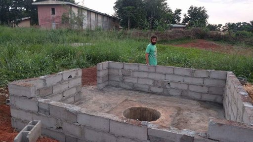 The well was gradually taking shape