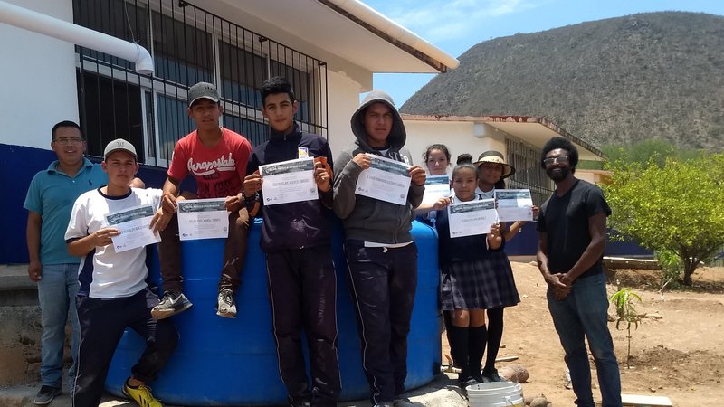 Daniel Farmer with Youth Rainwater Collection Project